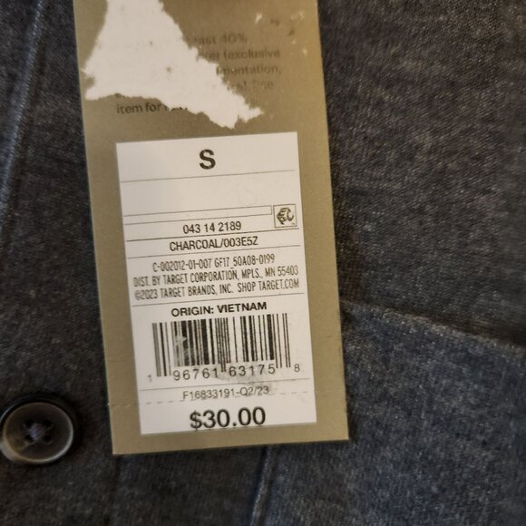 Goodfellow & Co Men's Knit Shirt Jacket Charcoal Gray S NWT - Picture 4 of 10